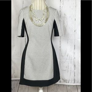 Max & Cleo Black & White Polka Dots Midi Dress